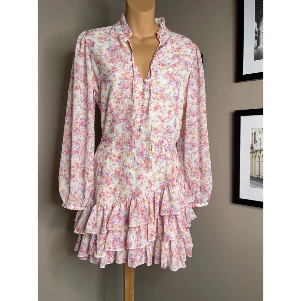 Anthropologie Yumi Kim Jenna Ruffled Mini Dress - Picture 5 of 7